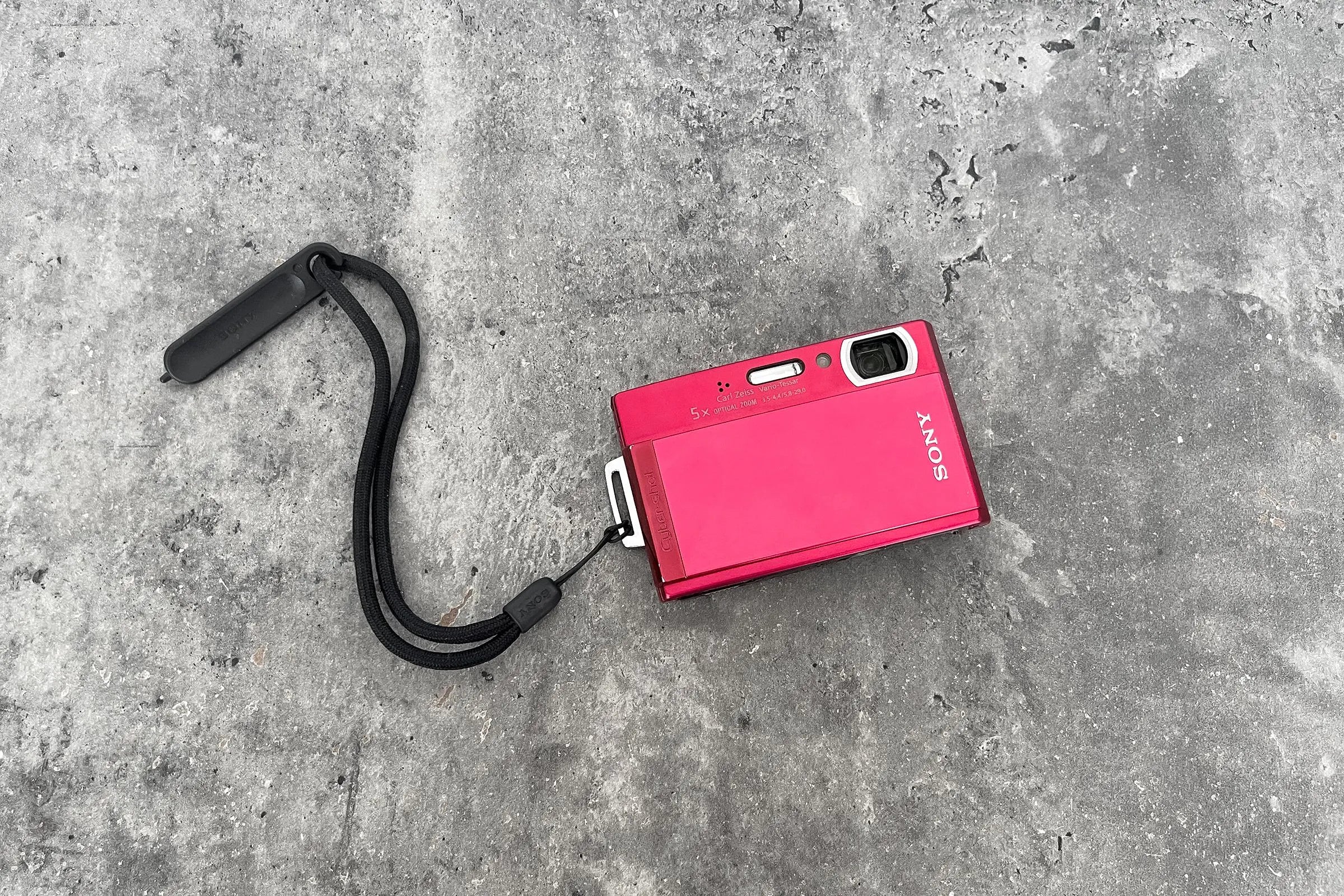 Red Sony DSC-T300 Digital Camera - Vintage Cyber-Shot