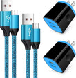 Android Charger Fast Charging, USB Wall Charger Plug Block Adapter with Fast Long Android Phone Charger Micro USB Charger Cable Cord 6Ft for Samsung Galaxy S7 S6 J3 J7 Note 5,Tablet,Kindle Fire