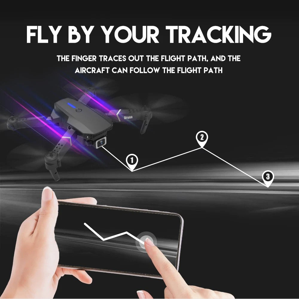 2025 New RC Drone with 4K HD Dual Camera Wifi FPV Foldable Quadcopter +4 Battery