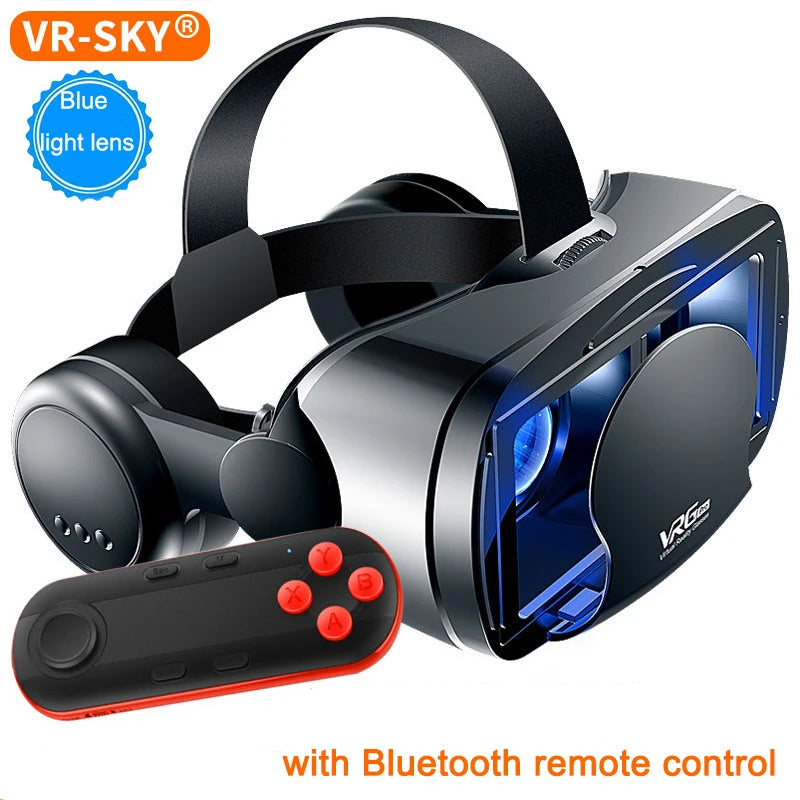 VRG Pro 3D VR Glasses Virtual Reality Full Screen Visual Wide-Angle VR Glasses Box for 5 to 7 Inch Smartphone Eyeglasses