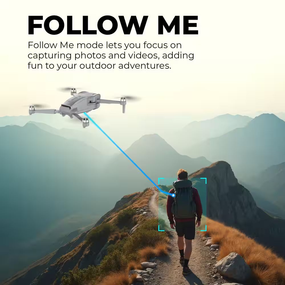 F23 1080P FPV Drone with Camera, GPS Mini RC Quadcopter with 4.5 In. Screen, 46 Min Flight Time Optical Flow Auto Return