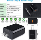 Quick Charge 3.0 Fast Charger for Samsung Galaxy S24 S23 S22 S21 Ultra S20 S10E S10 A15 A54 A03S A23 A13 A14 A53 A12 A32 A21 A51 S9 S8 Note 20,Fast Charging Block Wall Car Charger+3Ft 6FT USB C Cable