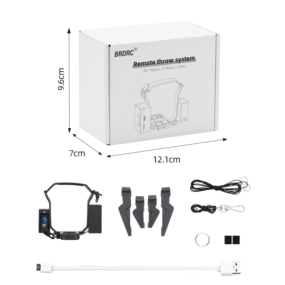 BRDRC Air Drop Dropping System for  Mavic Pro/3/2/Air 2/2S Platinum Drone Thrower Deliver Life Saver Fishing Bait Ring Sender