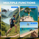 Contixo F19 Arvo Foldable Drone with 1080P HD Camera, FPV, Obstacle Avoidance, 2 Batteries, Brushless Motors & LED Lights – Black