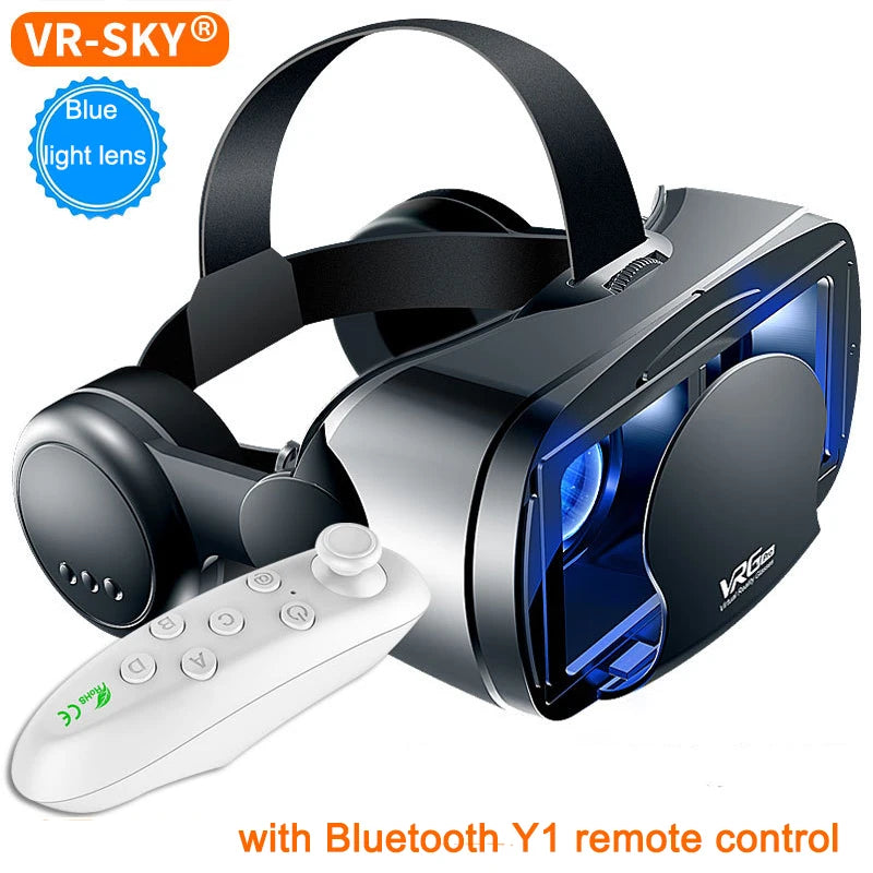 VRG Pro 3D VR Glasses Virtual Reality Full Screen Visual Wide-Angle VR Glasses Box for 5 to 7 Inch Smartphone Eyeglasses