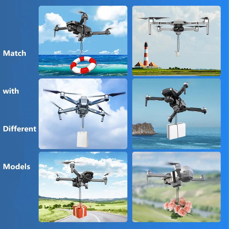 Airdrop System for  Mavic 3/2 Zoom AIR 2 Mini 3/Mini 4 Pro Drone Fishing Bait Wedding Ring Gift Deliver Life Rescue Thrower