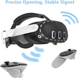 10-In-1 Soft Silicone Controller Case for Meta Quest 3 /3S Headset Grip Protector with Battery Cover for Quest 3/3S Accessories