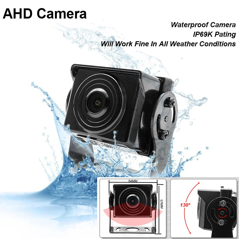 2CH 1920*1080P 7 Inch IPS Screen Car Truck Bus AHD DVR Monitor with Digital Video Recorder for Front Rear Reverse Backup Camera