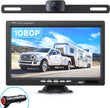 Backup Wired Camera 7'' 1080P Front & Rear View Monitor Back up Camera for Car or Truck IP69 Waterproof Night Vision DIY Grid Lines AY7 Wired Camera