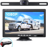 Backup Wired Camera 7'' 1080P Front & Rear View Monitor Back up Camera for Car or Truck IP69 Waterproof Night Vision DIY Grid Lines AY7 Wired Camera