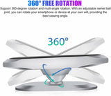 LELEBEAR Universal Magnetic Flex Car Phone Holder, Car Multifunctional Mobile Phone Bracket 360 Degree, Carmount Smartphone Magnet, Mini-Size, Suitable for All Phones from 4-7 Inches(Silver)