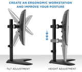 Adjustable Height Desk Monitor Tilt Mount