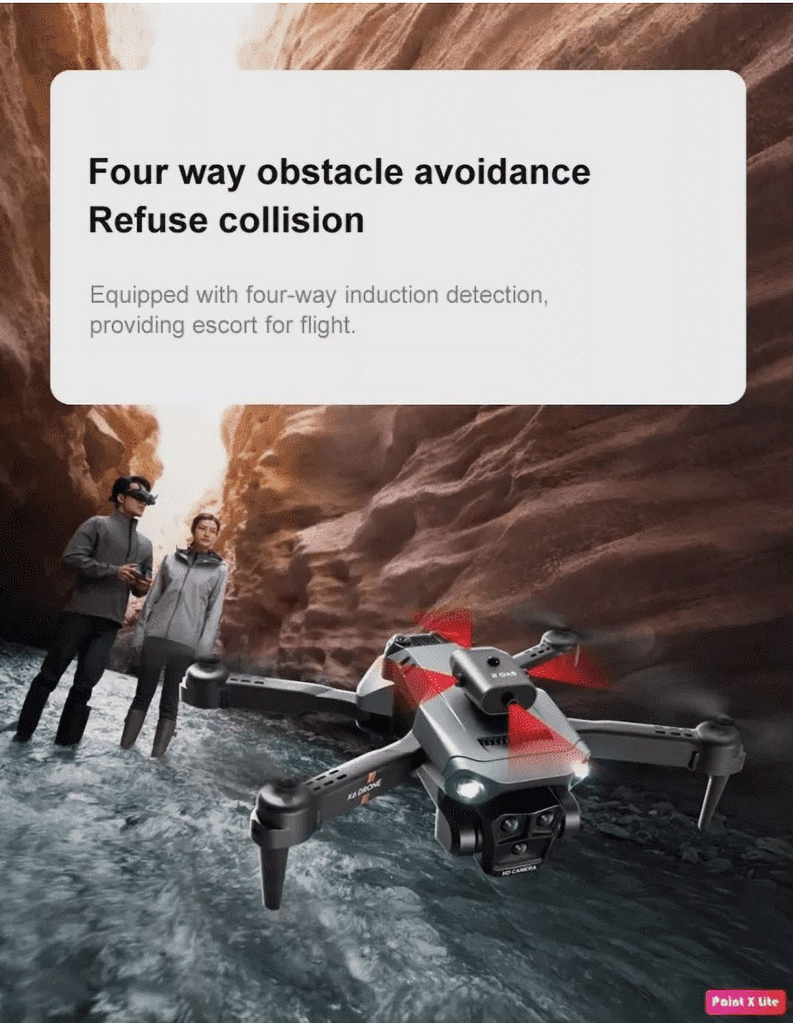 2024 New RC Drone with 4K Ultra HD Triple Camera, Wifi FPV Foldable Quadcopter +4 Battery,