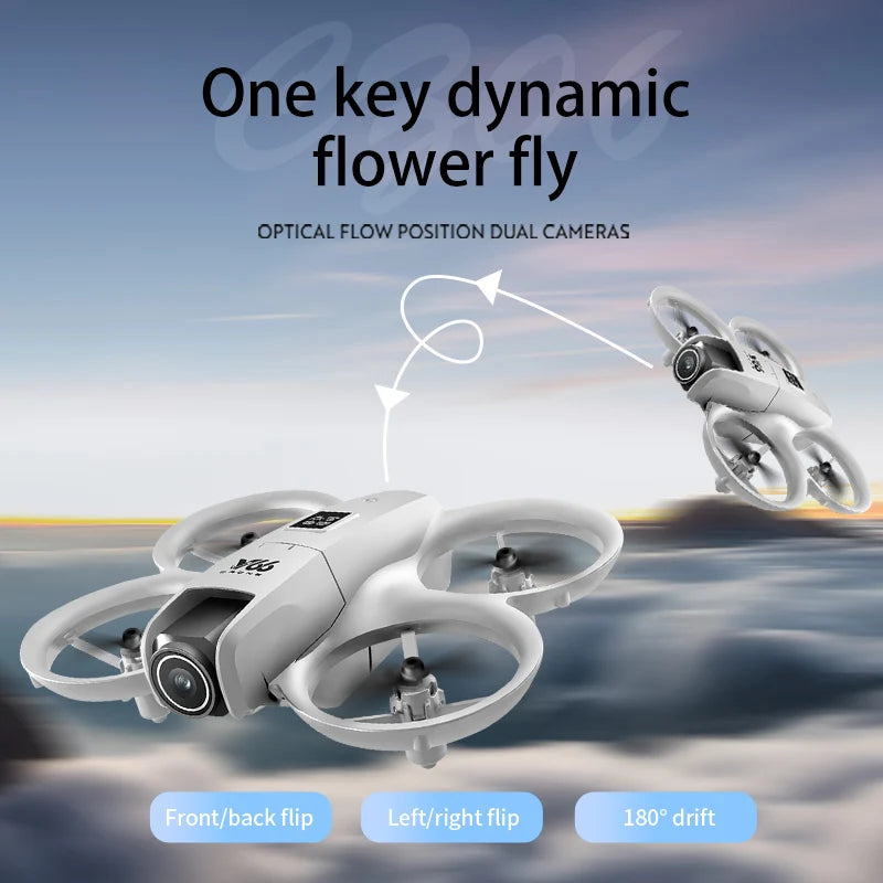 V66 Mini Drone with Camera 4K HD Wifi FPV Drone Obstacle Avoidance Pocket Remote Control Helicopter Quadcopter Gift for Kids Toy