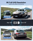 Dash Cam, 8K HD Car Dash Camera with Front and Rear Recording, Built-In Wi-Fi & GPS, Enhanced Night Vision,32 GB
