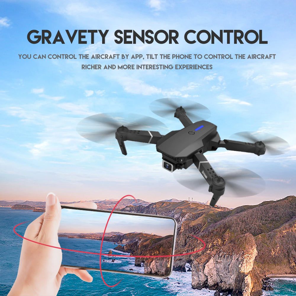 RC Drone with 4K HD Camera Extra Batteries Wifi FPV Foldable Quadcopter New 2024
