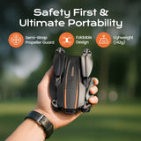 H31 Drone with Camera for Kids and Adults, 3 Speed Adjustment, Optical Flow Positioning, 2 Batteries, Black