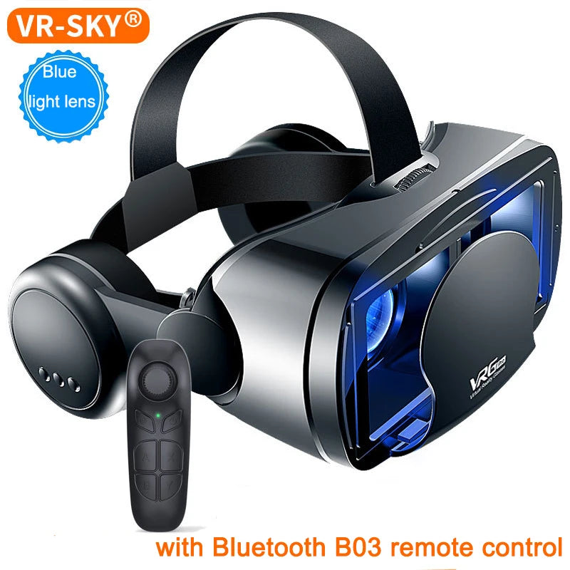 VRG Pro 3D VR Glasses Virtual Reality Full Screen Visual Wide-Angle VR Glasses Box for 5 to 7 Inch Smartphone Eyeglasses