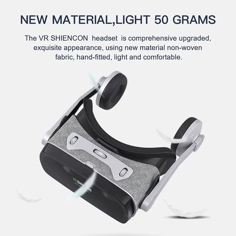 VR Shinecon Casque Viar 3D Glasses Virtual Reality Headset Helmet Goggle Lenses for Smart Phone Smartphone Video Game Binoculars