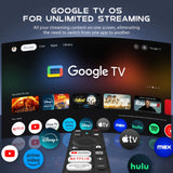 Official Licensed Google TV Smart Projector, 4K Projector with Wifi & Bluetooth, Dolby Sound, Auto Focus & Keystone, Built-In Streaming Apps, 400 ANSI Movie Projector for Indoor & Outdoor