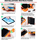 SEYMAC for Ipad 9Th/8Th/7Th Generation Case 10.2" 2021-2019, Full-Body Shockproof Heavy Duty Protective Case with Screen Protector, Rotating Stand/Handle/Shoulder Strap for Ipad 10.2, Black/Blue
