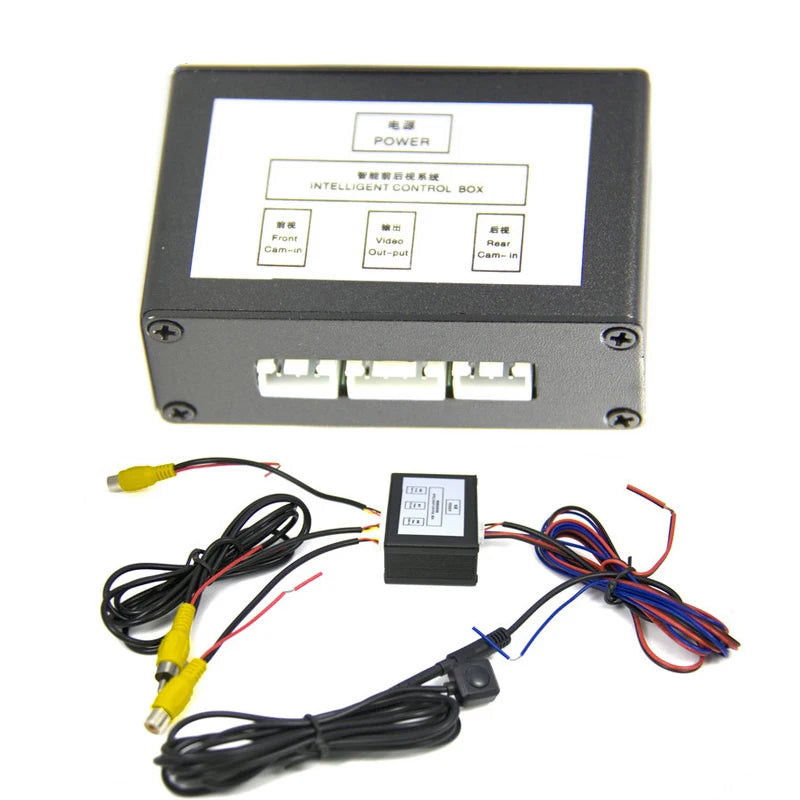 AHD CVBS Car Multiple Cameras Image Switch Control Box 2/4 Cameras for Front/Rear/Left/Right View Parking Camera System Video