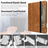 Case for Ipad Pro 12.9 2022 6Th/5Th/4Th/3Rd Generation with Pencil Holder Pocket Folio Stand Cover Soft TPU Back Shockproof, Auto Sleep/Wake,Vegan Leather