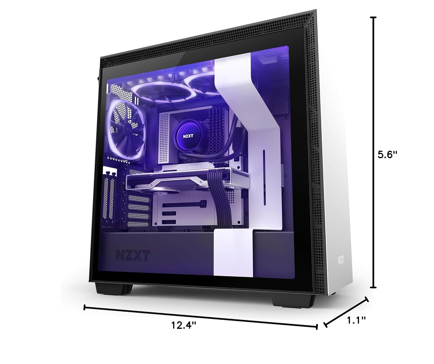 Kraken X63 RGB Black - All-In-One RGB CPU Liquid Cooler with RGB Fans - Infinity Mirror Design - Powered by CAM