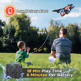 3-Speed Mode Airplane Drone for Kids Remote Control Plane Fighter Jet with Light, Auto Hovering, 360° Flip, Black Finish