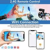 Digital Cameras 4K Professional Camcorder 48MP Camera Wifi Youtube Camera 18X Digital Zoom Camera Digital Webcam for Vlog Video