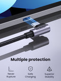 Right Angle USB C Cable 6.6FT 2-Pack, 60W USB C to USB C Cable 90 Degree Type C Cable for Iphone 17/16, Macbook Pro/Air, Ipad Pro 2022/Air 5/Mini 6, Galaxy S25/S24/S23, Pixel 10/9, Switch