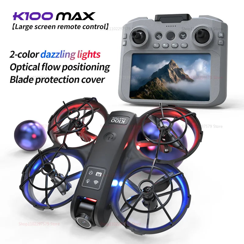 New K100 MAX GPS Drone Toy 8K Camera Large Screen Optical Flow HD Dual Camera Obstacle Avoidance Toy Gift Photography Quadcopter