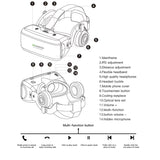 VR Shinecon Casque Helmet 3D Glasses Virtual Reality for Smartphone Smart Phone Headset Goggles Binoculars Video Game Wirth Lens