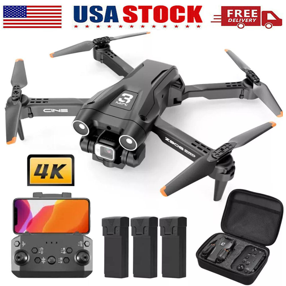 Deerc D96 4K HD Dual Camera RC Drone FPV Foldable Quadcopter Smart Obstacle Usa