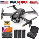 Deerc D96 4K HD Dual Camera RC Drone FPV Foldable Quadcopter Smart Obstacle Usa