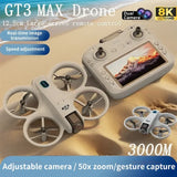 NEW GT3 MAX Drone 8K HD Camera 360°Stunt Dual Lens GPS 5G Wifi Brushless Motors Foldable Quadcopter for Aerial Photography Gifts