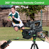 Full 4K Professional Video Camera 64MP Wifi Camcorder Digital Cameras Streaming Camera Auto Focus Camcorders 4.0"Touch