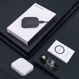 For Airpod Charger, Designed Wireless Charger for Airpods 4(Anc)/3Rd/2Nd Gen, for New Airpod Pro 3 (2025)/ 2Nd Gen, Wireless Earbuds, Slim & Compact for Travel Home Office, (Silver+White)