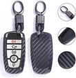 (Tm) 3 4 5 Buttons Tpu Smart Keyless Remote Key Fob Case Cover for 2017 2018 2019 2020 Ford Mustang Explorer Edge Fusion Mondeo F150 F250 F350 F450 F550 (Black Carbon Fiber Texture)