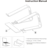 Laptop Stand, Ergonomic Aluminum Laptop Mount Computer Stand, Detachable Laptop Riser，Notebook Holder Stand All 10-17.3" Laptops(Rose Gold)
