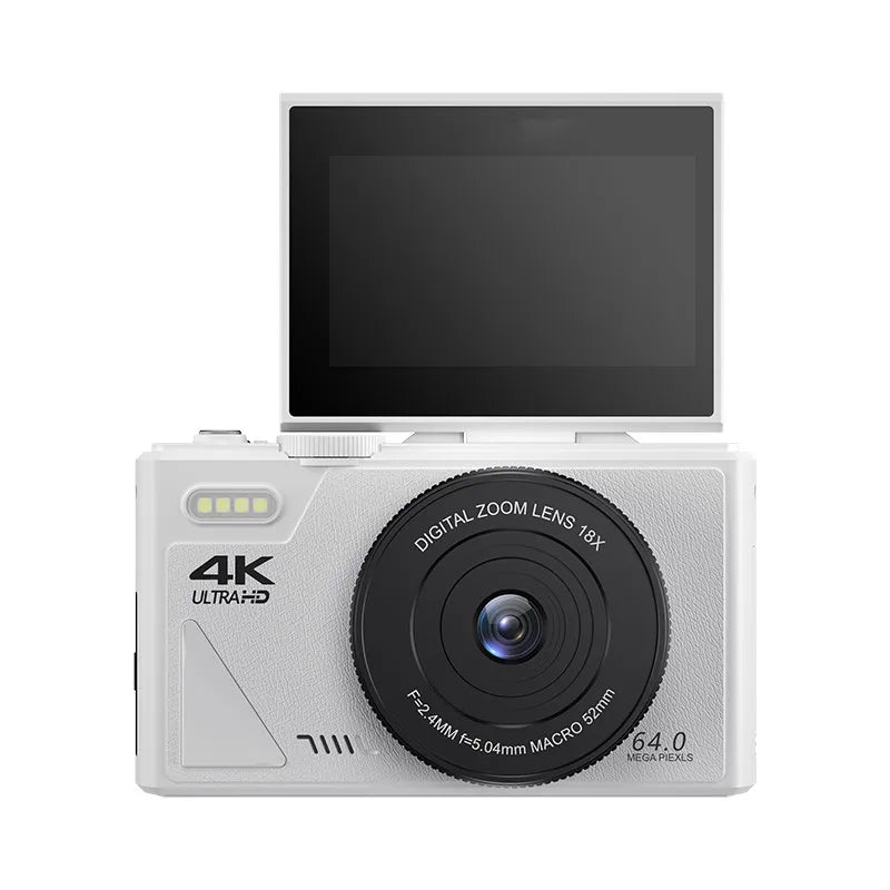 64MP Digital Camera for Photography 4K Video Vlogging Camcorder Youtube Webcam Cameras 18X Digital Zoom Camera 3" Flip Screen