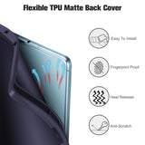 Case for Samsung Galaxy Tab S6 Lite 10.4 Inch 2024/2022/2020 with S Pen Holder, Multi-Angle Viewing Soft TPU Back Cover with Pocket Auto Wake/Sleep,Denim Indigo