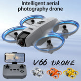 V66 Mini Drone 4K Profession HD 180 ° Lens Camera Wifi FPV RC Dron Obstacle Avoidance Foldable Helicopter Quadcopter Kids Toys