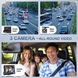 Dash Cam Front and Rear Dash Cam 4 Inch Dashboard Full 170° Wide Angle Backup with Night Vision G-Sensor Parking Monitor Loop Recording Motion Detection