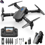 Drone with Camera for Beginners, Remote Control Quadcopter with Screen Display, Altitude Hold Headless Mode, Foldable RC Drone with Carrying Case, HD Aerial Photography(Black)