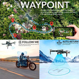 F35 GPS Drone with Camera, 4K Drone with 2-Axis Gimbal, Brushless Motor, Includes Carrying Case, Gray