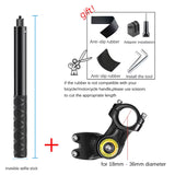 Motorcycle Handlebar Mount Invisible Adjustment Selfie Stick Bicycle Monopod for Gopro DJI Insta360 One R Camera Accessory
