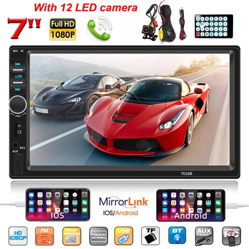 7" Radio Estereo De Pantalla Para Coche Carro Tactil Doble Din Android Bluetooth