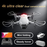 Professional 4DRC Mini Selfie Drone WIFI FPV Dual HD Camera Foldable Quadcopter