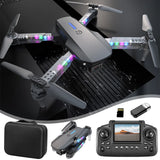 Drone with Camera for Beginners, Remote Control Quadcopter with Screen Display, Altitude Hold Headless Mode, Foldable RC Drone with Carrying Case, HD Aerial Photography(Black)